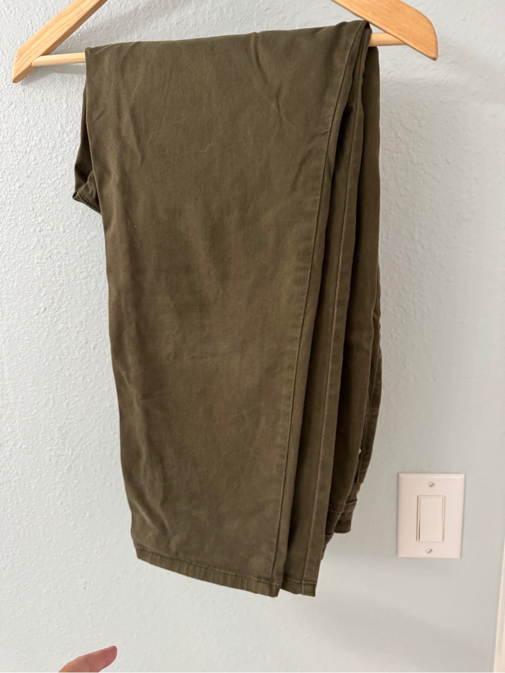 WoMen's Olive Green Casual Chino Pants